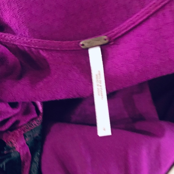 Free People Fuchsia Georgia Dress with Lace Accent - Picture 8 of 10